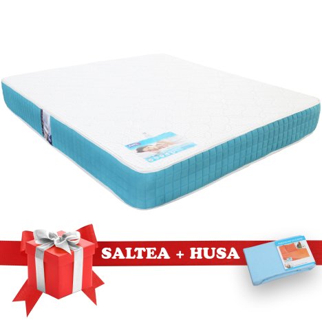 Set Saltea Latex Saltex 1600x2000 + Husa cu elastic